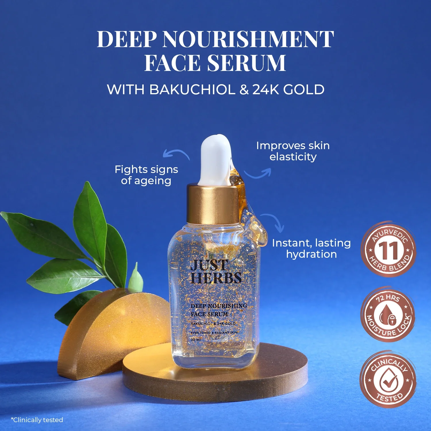24K Gold & Bakuchiol Deep Nourishing Face Serum - Image 3