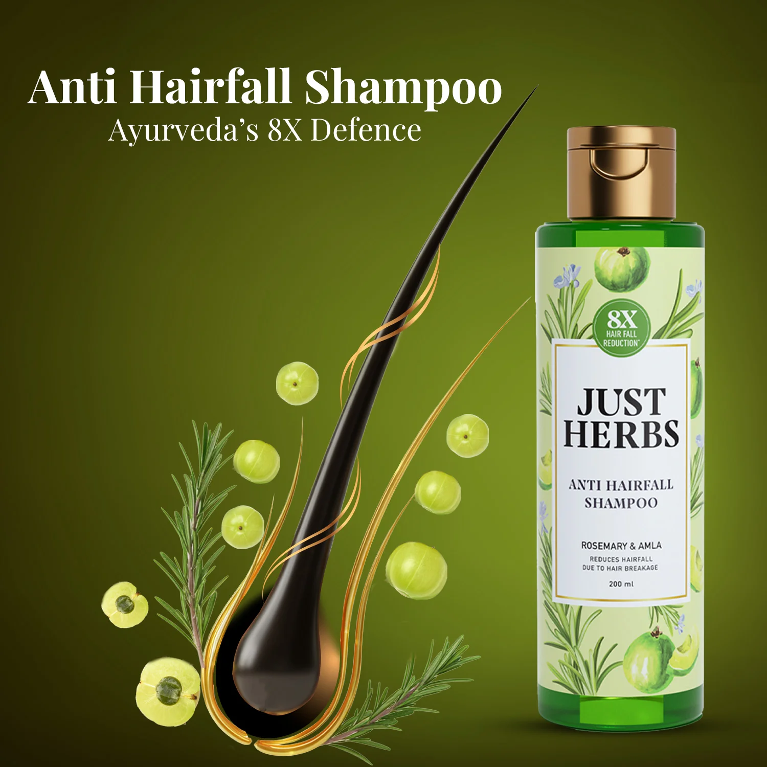 Anti Hairfall Shampoo | Rosemary, Amla & 12 Herbs - Image 8