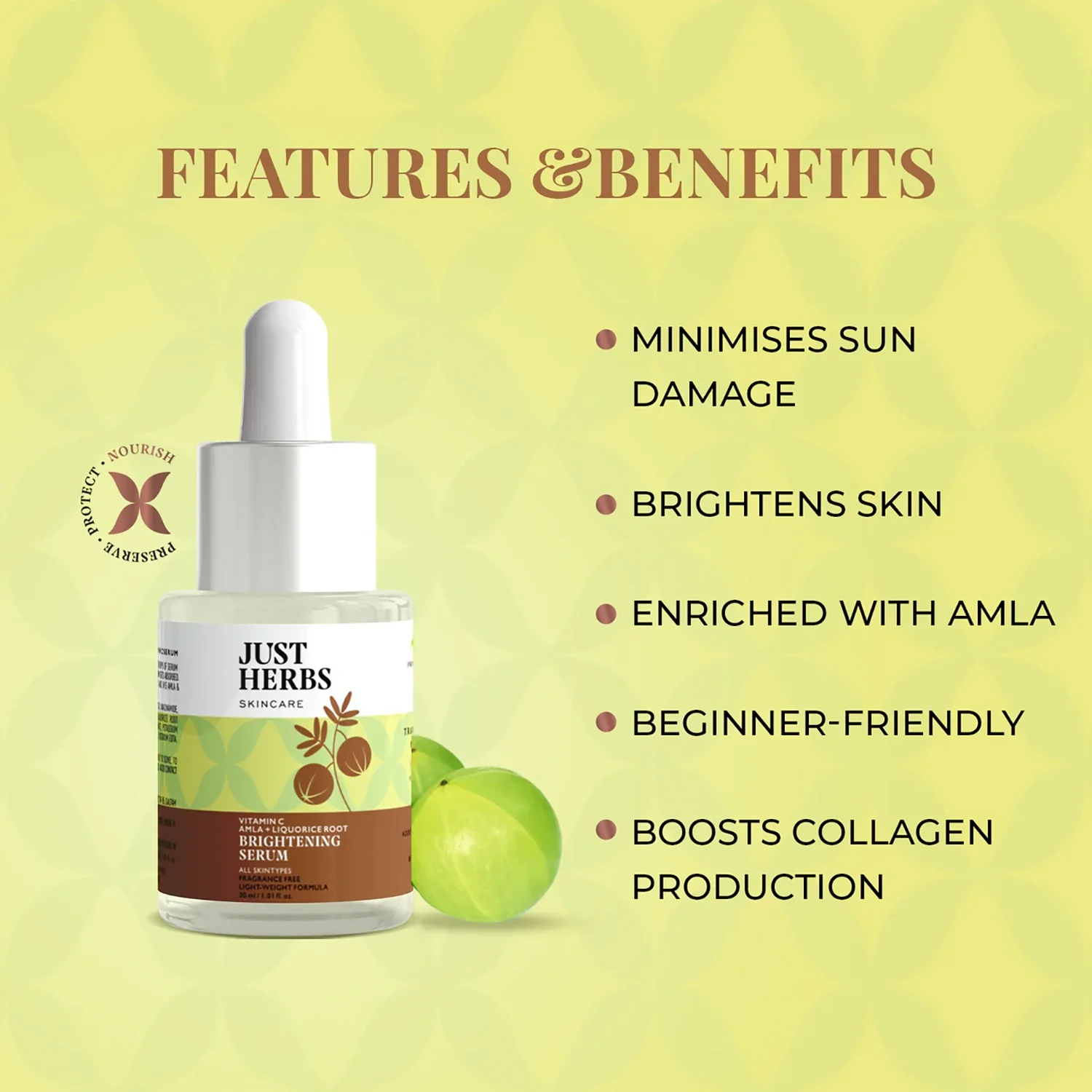 Brightening Serum - Vitamin C Amla & Liquorice Root - Image 3