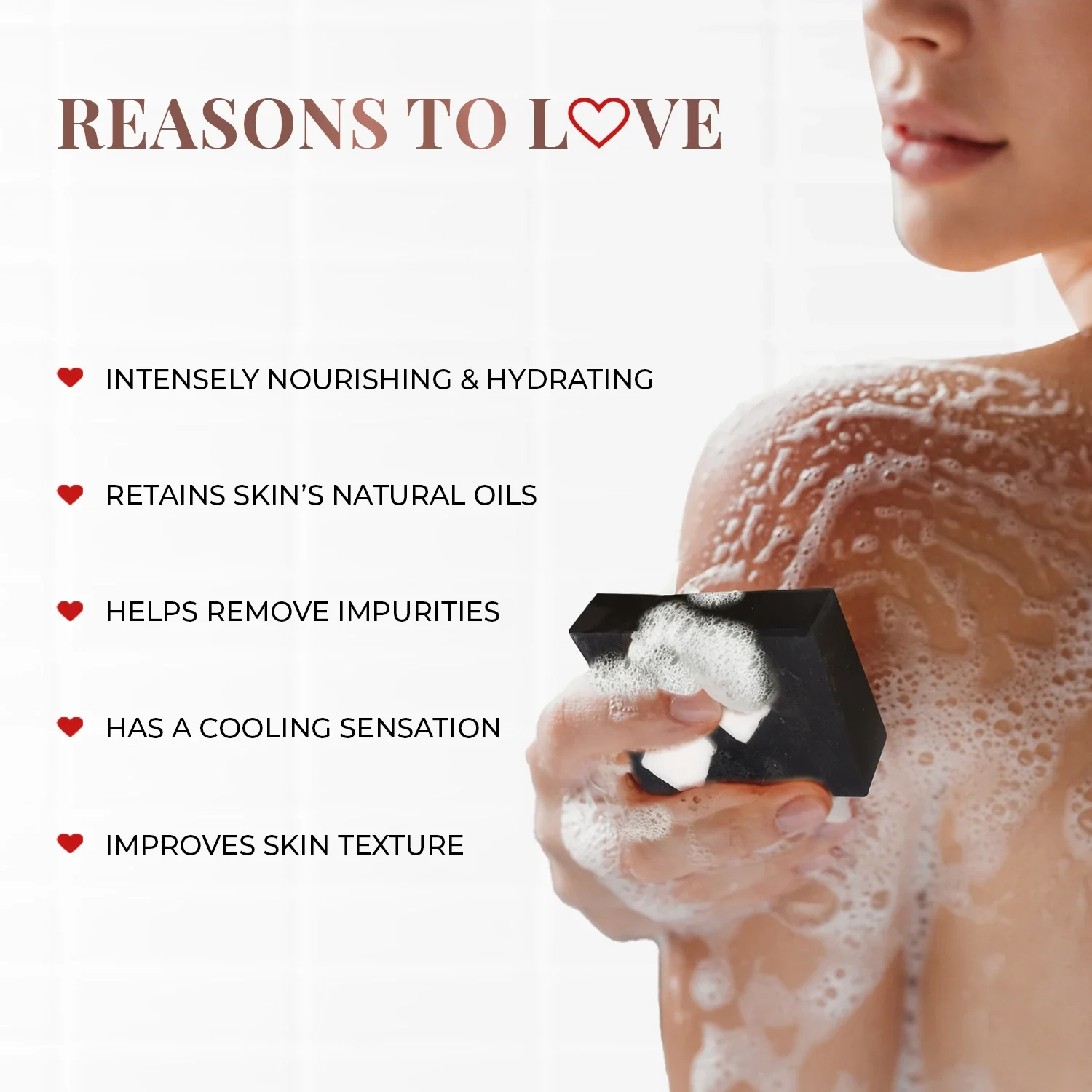 Deep Cleansing Bathing Bar with Coconut and Activated Charcoal - Image 3