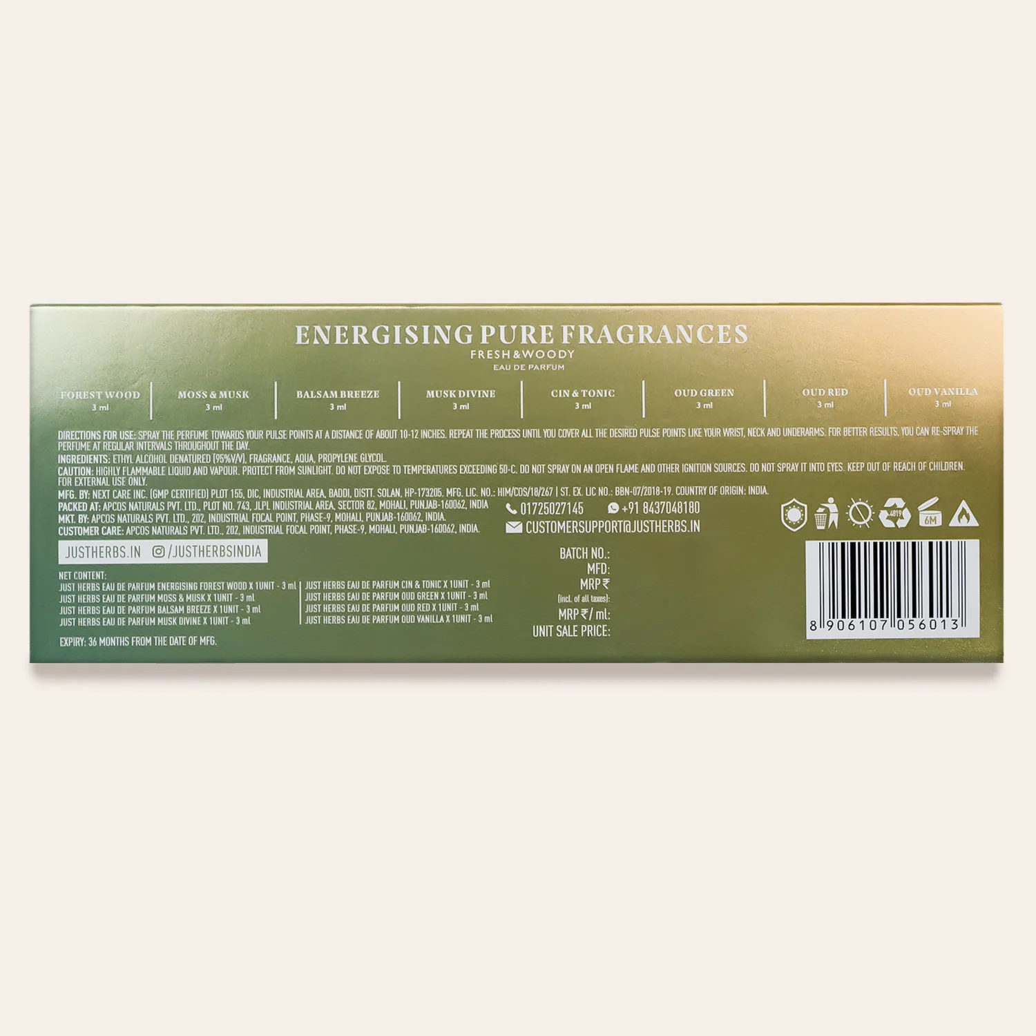 Energising Pure Fragrances Fresh & Woody - Image 7