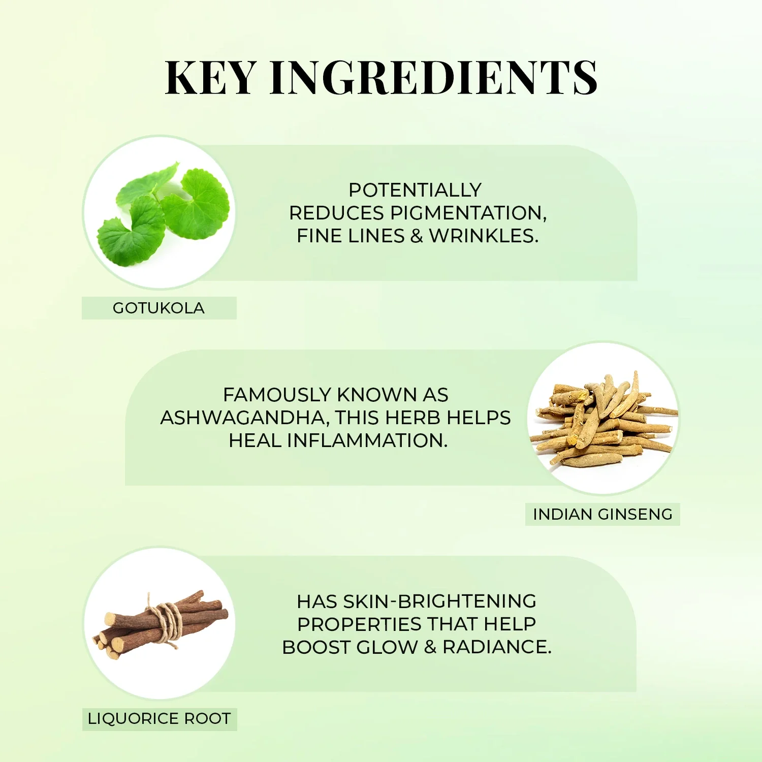 Glow Boosting Face serum with Gotukola and Indian Ginseng - Image 4