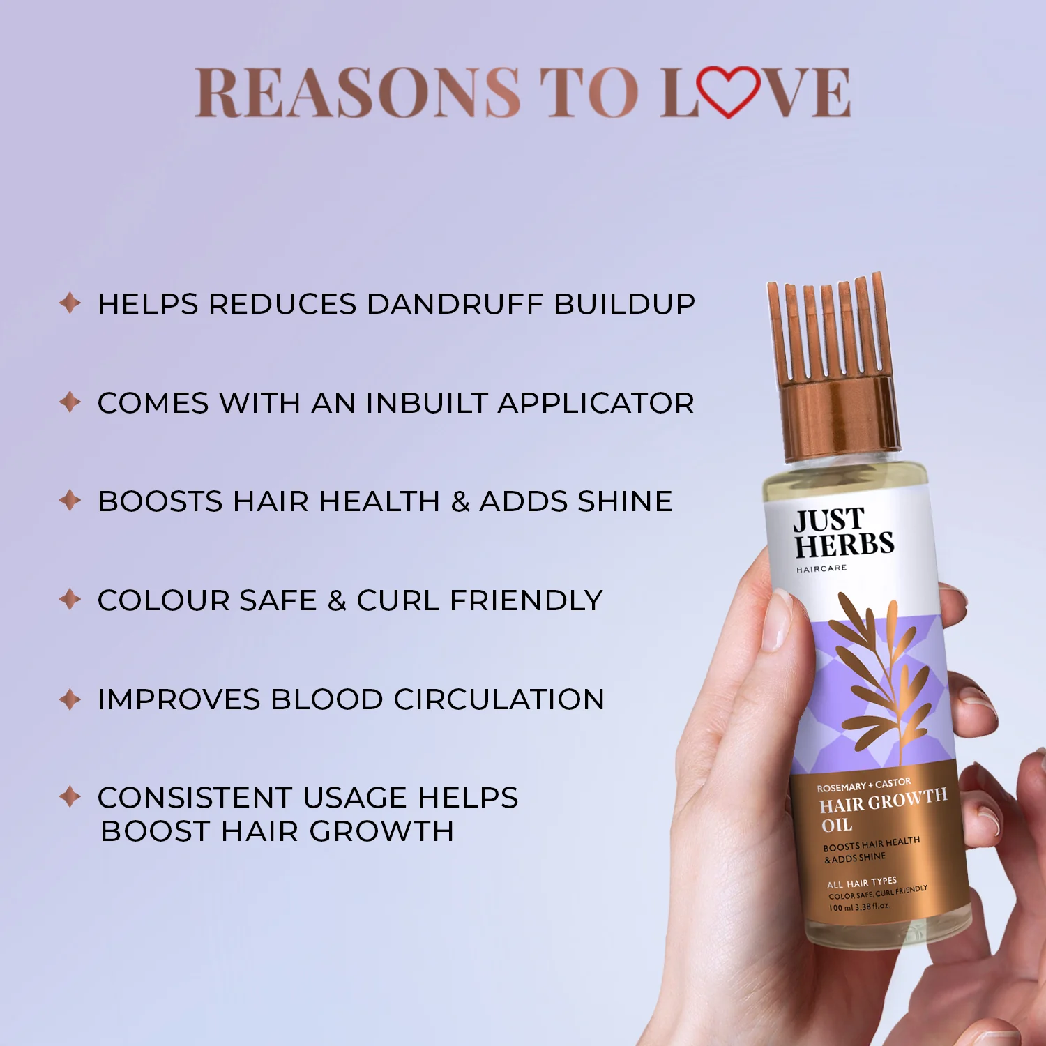 Hair Growth Oil  with Rosemary and Castor - Image 3