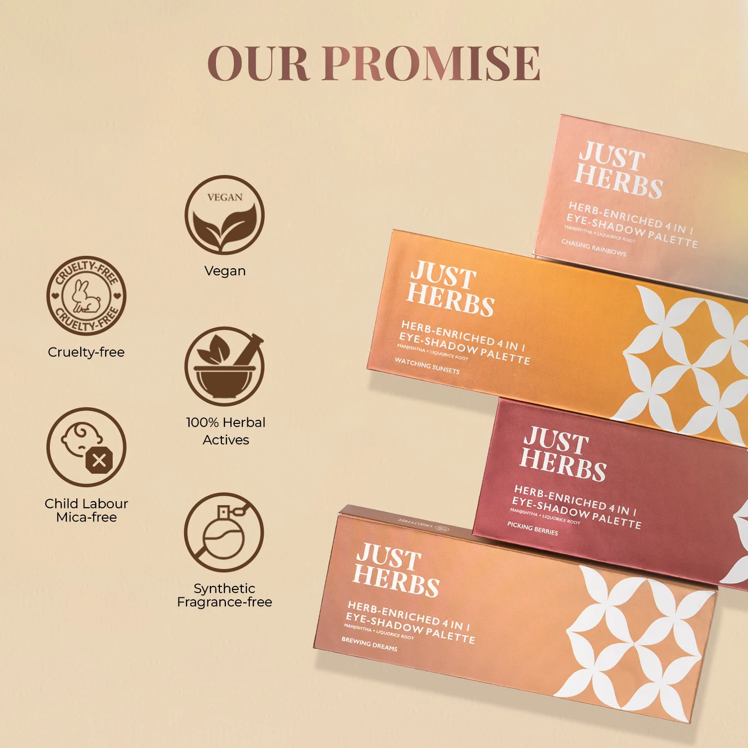 Herb Enriched 4-in-1 Eye-shadow Palette with Manjishtha and Liquorice Root - Image 16