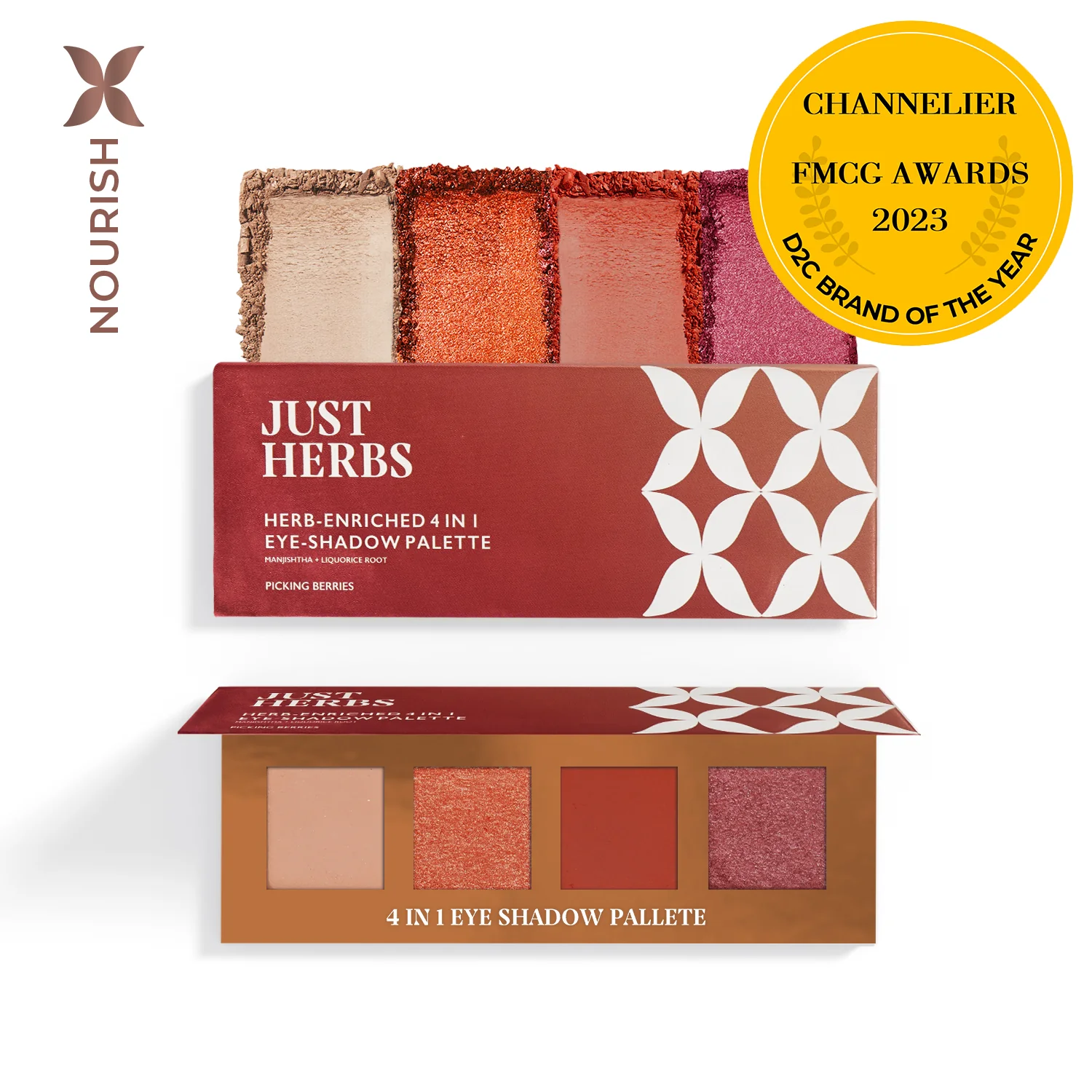 Herb Enriched 4-in-1 Eye-shadow Palette with Manjishtha and Liquorice Root - Image 5