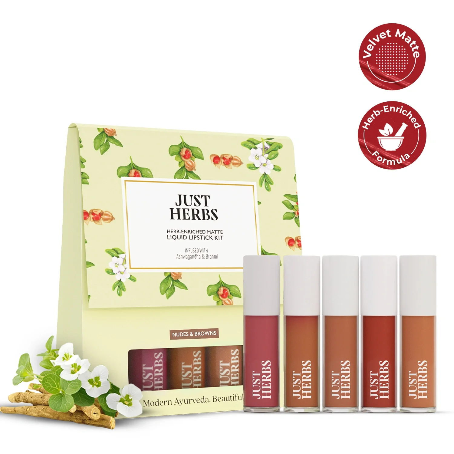 Herb Enriched Matte Liquid Lipstick Kit- Set of 5 - Image 11