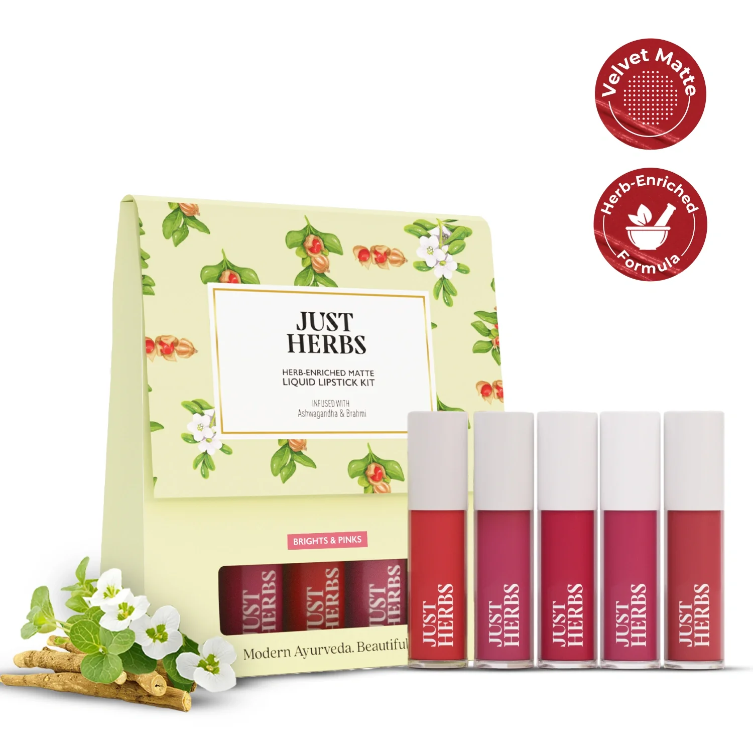 Herb Enriched Matte Liquid Lipstick Kit- Set of 5 - Image 21