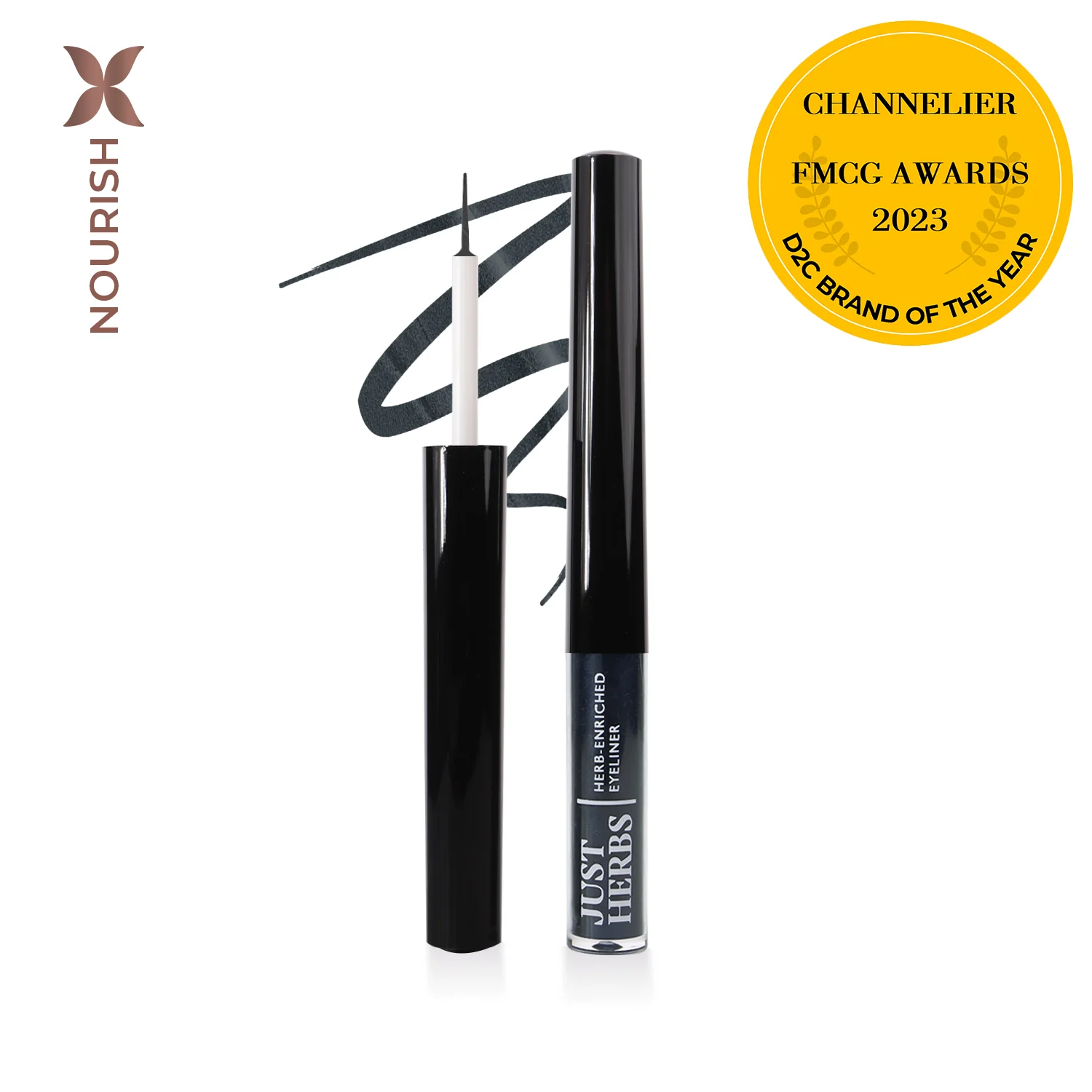 Herb-Enriched Waterproof Eyeliner Organic with Jojoba Oil & Vitamin E - Image 3