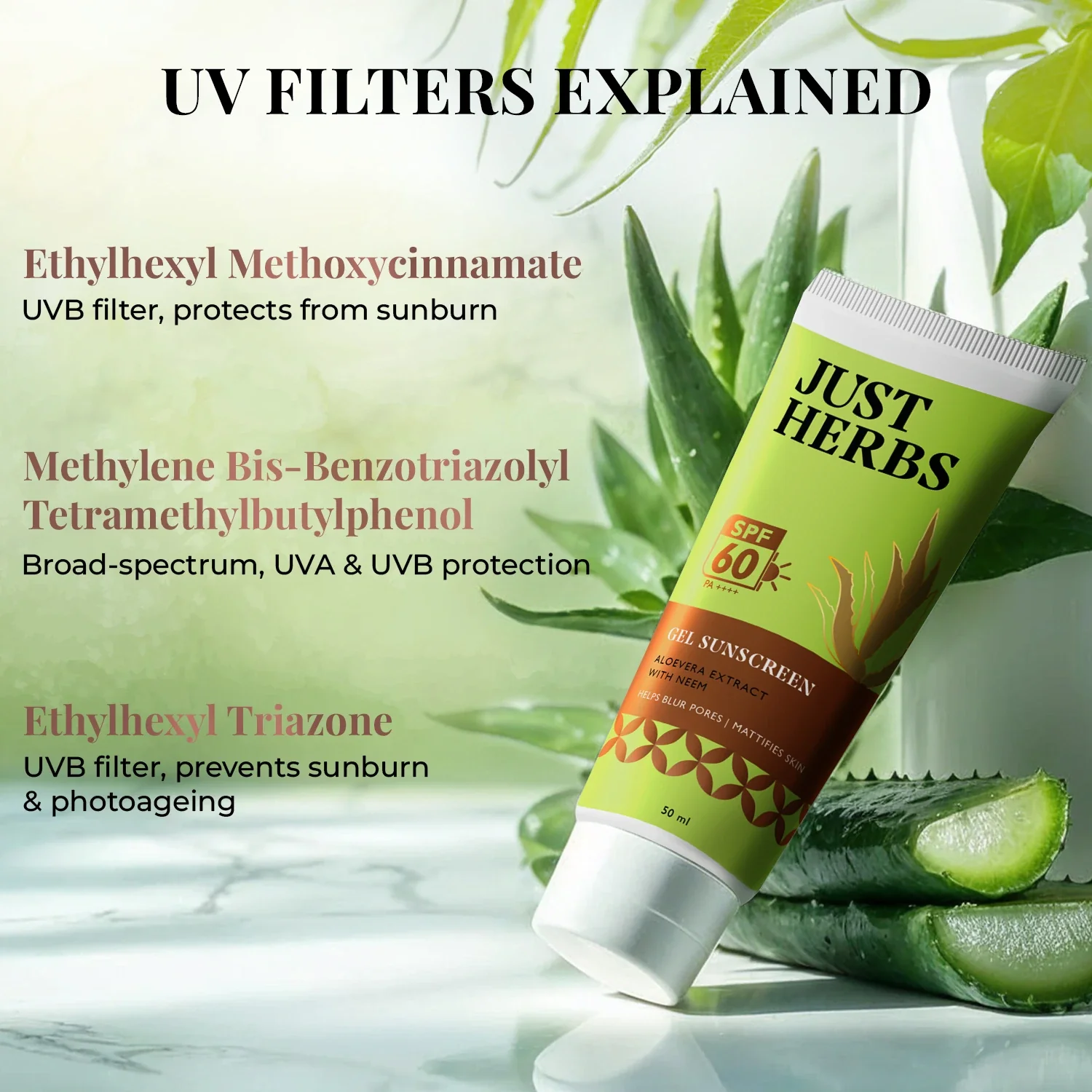 Gel Sunscreen with Neem & Aloe Vera | SPF 60 PA++++ - Image 7