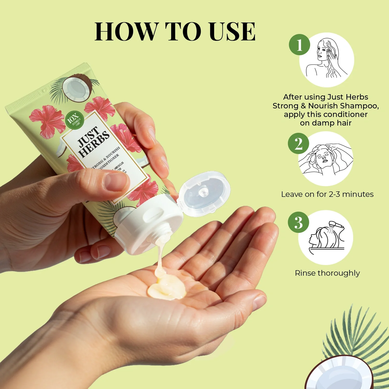 Strong & Nourish Conditioner | Coconut, Hibiscus, Castor & 13 Herbs - Image 7