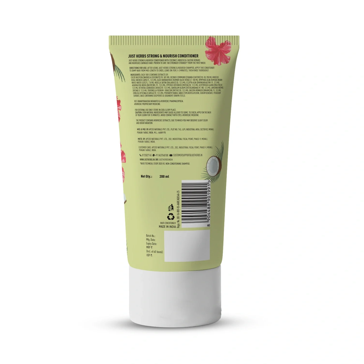 Strong & Nourish Conditioner | Coconut, Hibiscus, Castor & 13 Herbs - Image 9