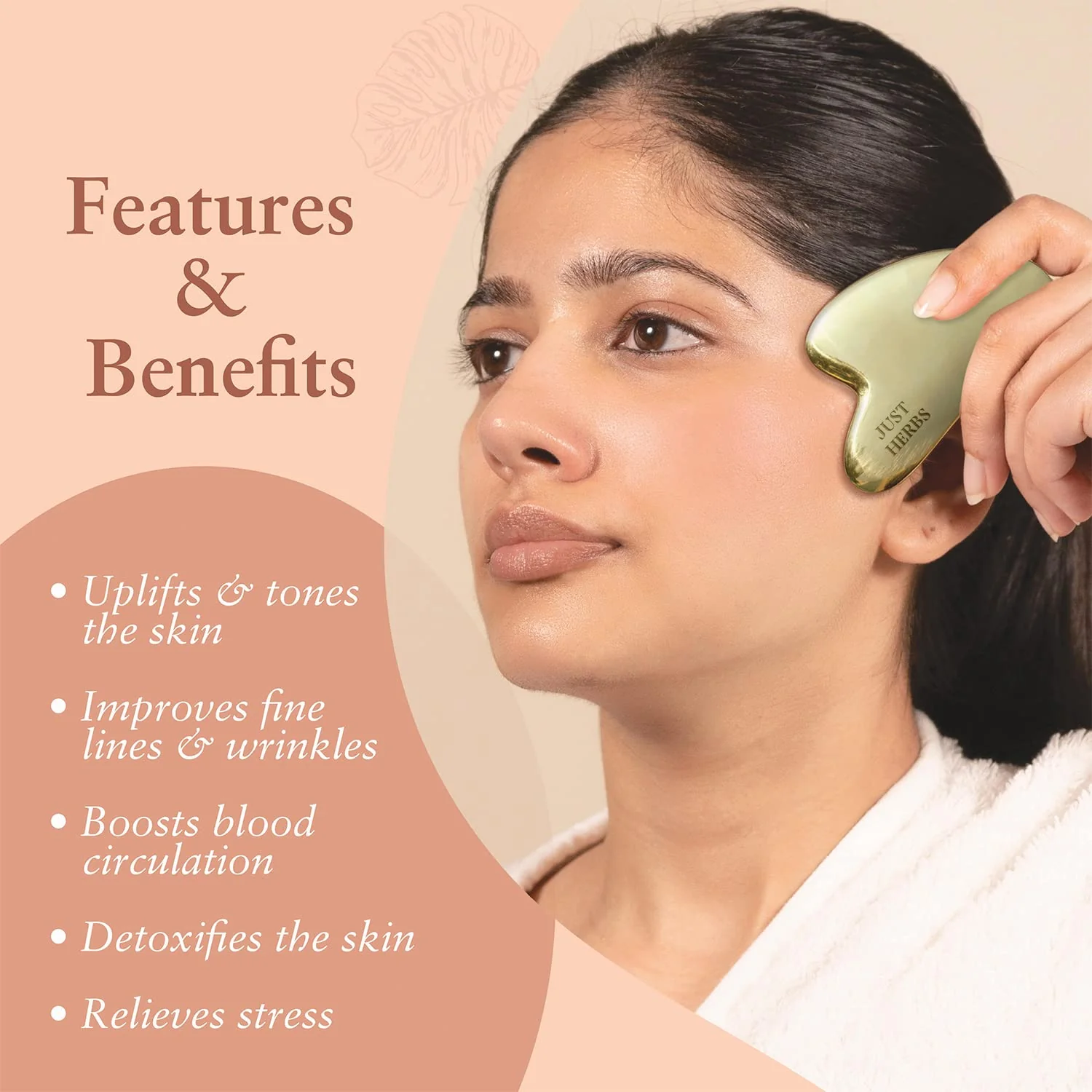 Kansa Gua Sha Face Massage Tool - Image 3