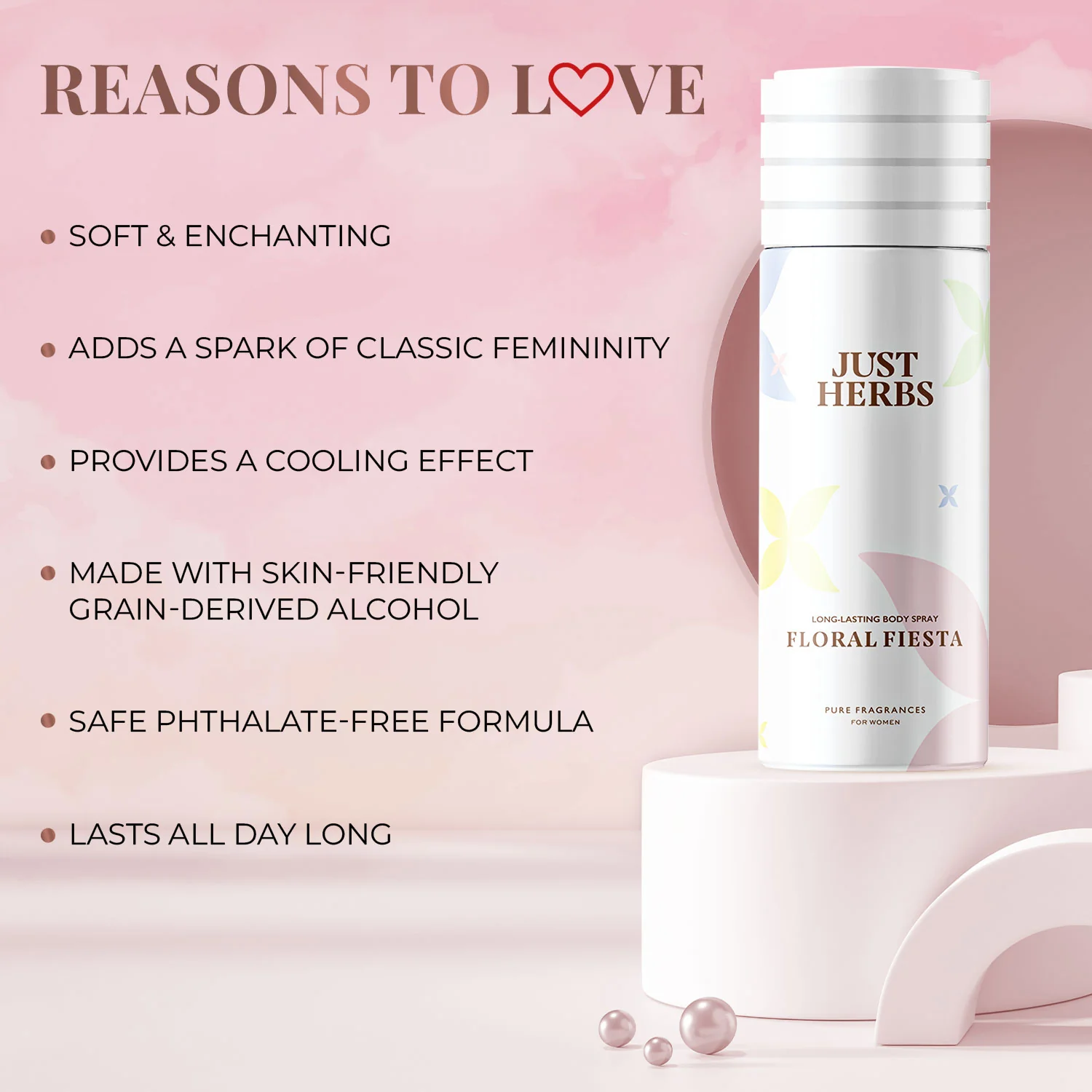 Long Lasting Floral Fiesta Deodorant Body Spray For Women - Image 3