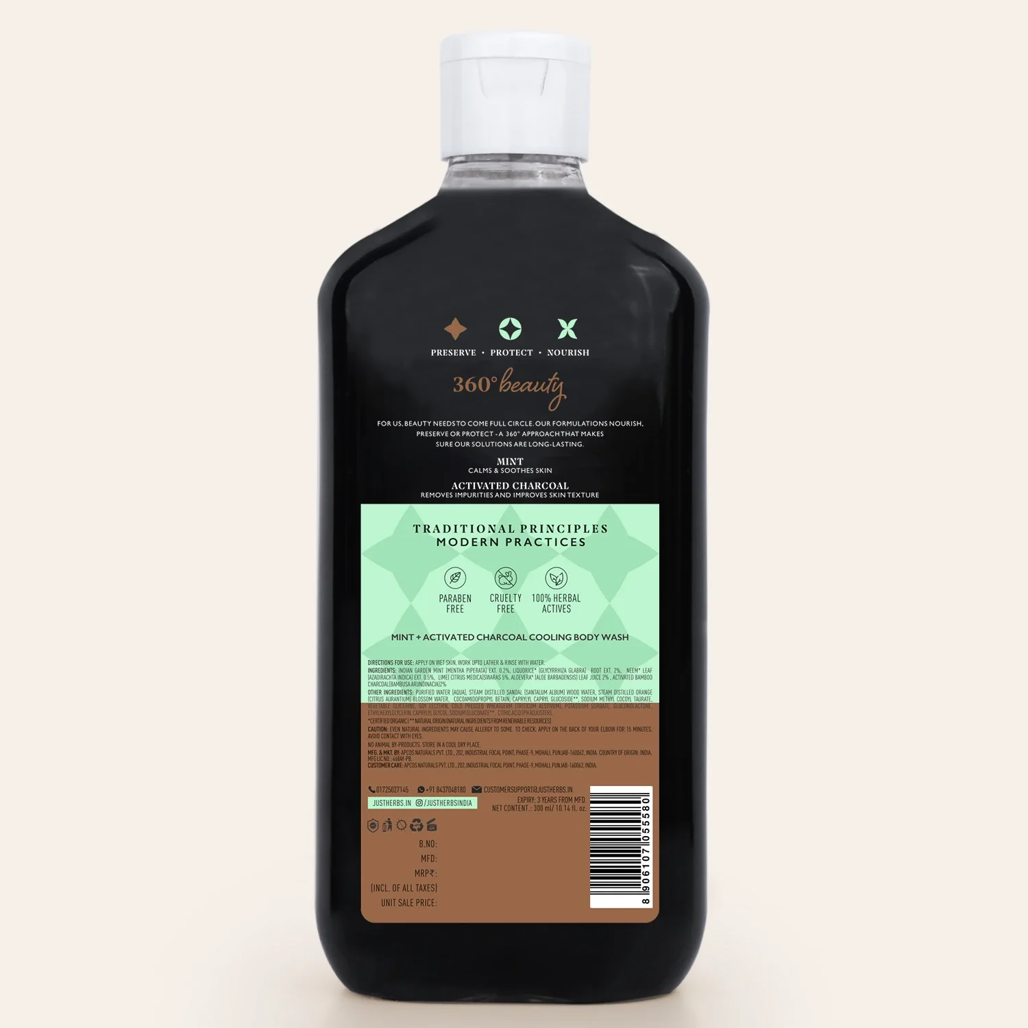 Mint Cooling Body Wash with Activated Charcoal - Image 7