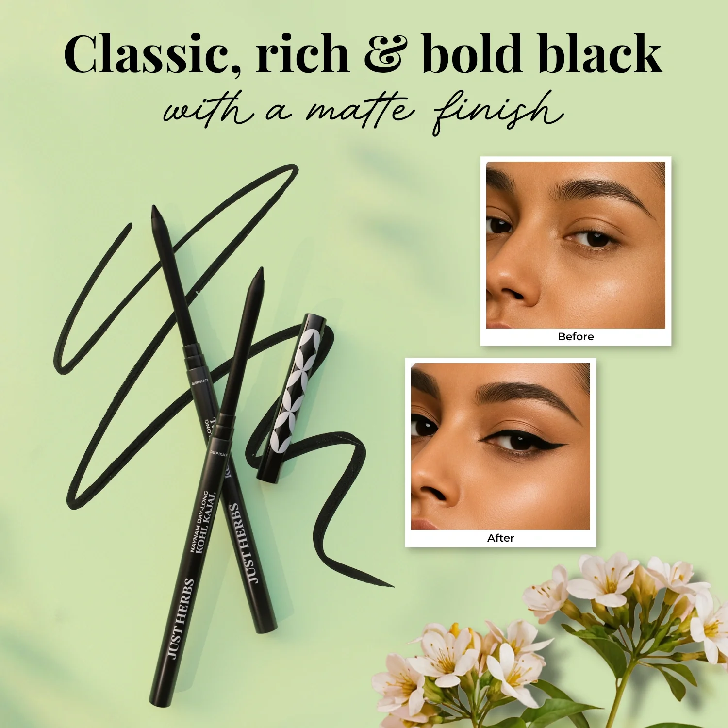 Naynam Day-long Kohl Kajal – Deep Black| Cyclosiloxane-Free - Image 7
