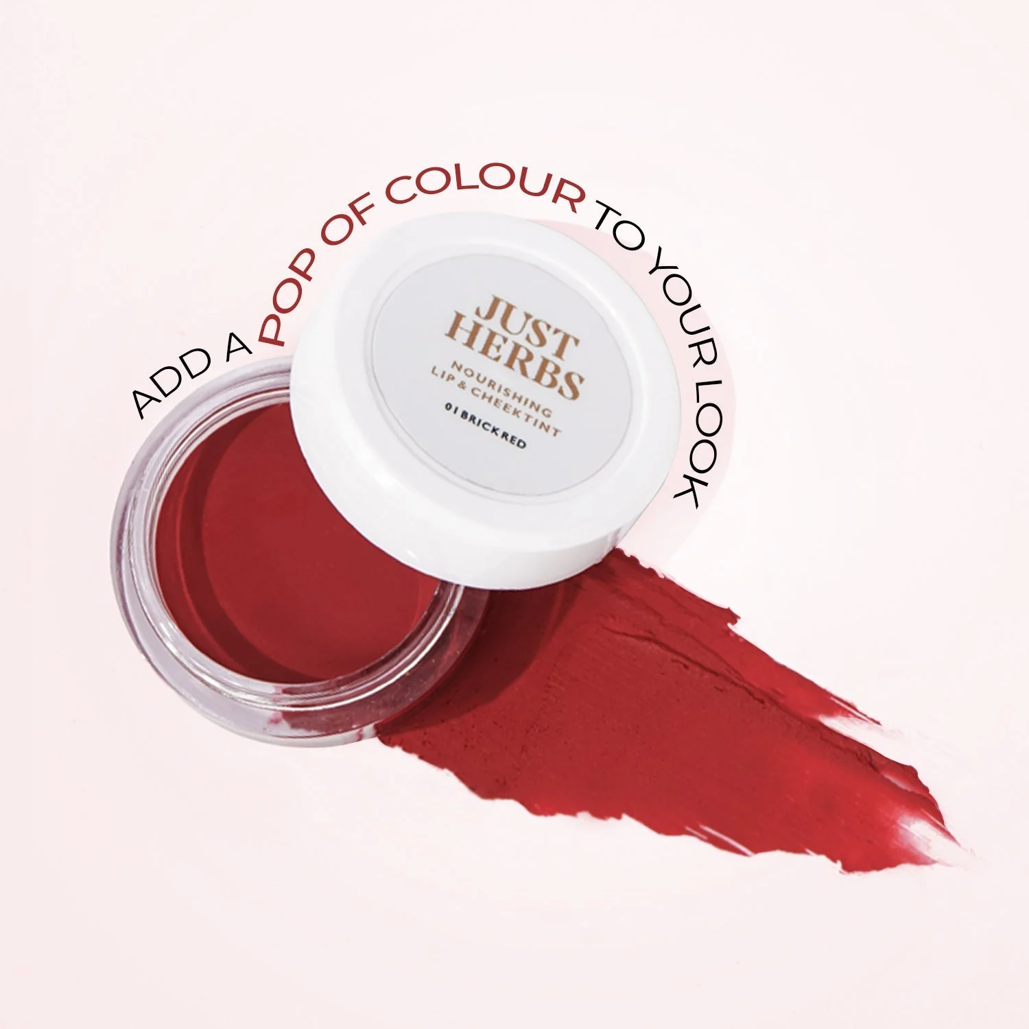Nourishing Lip and Cheek Tint (Pack of 2): Pale Pink and Brick Red - Image 3