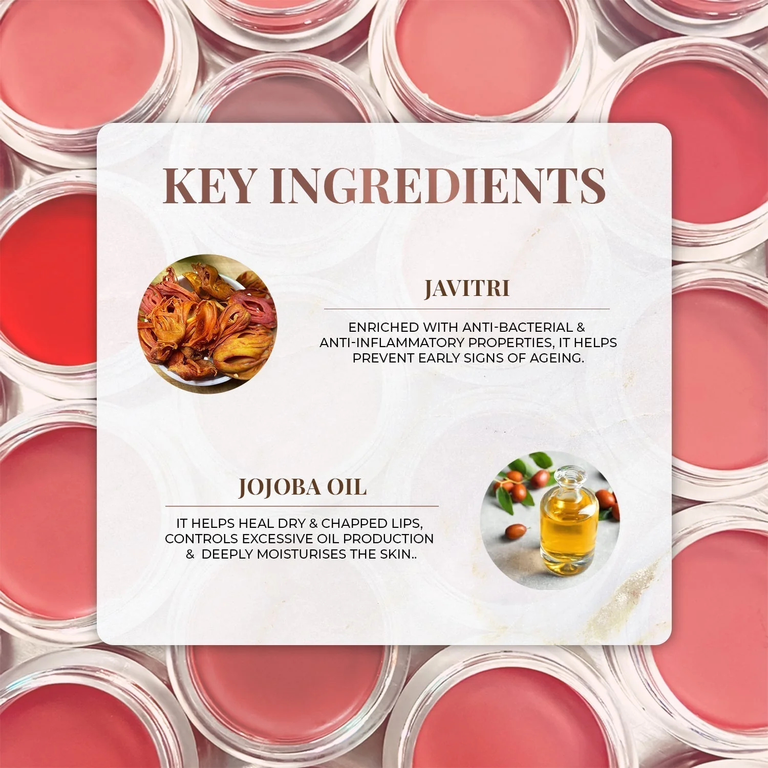 Nourishing Lip and Cheek Tint (Pack of 2): Pale Pink and Brick Red - Image 4