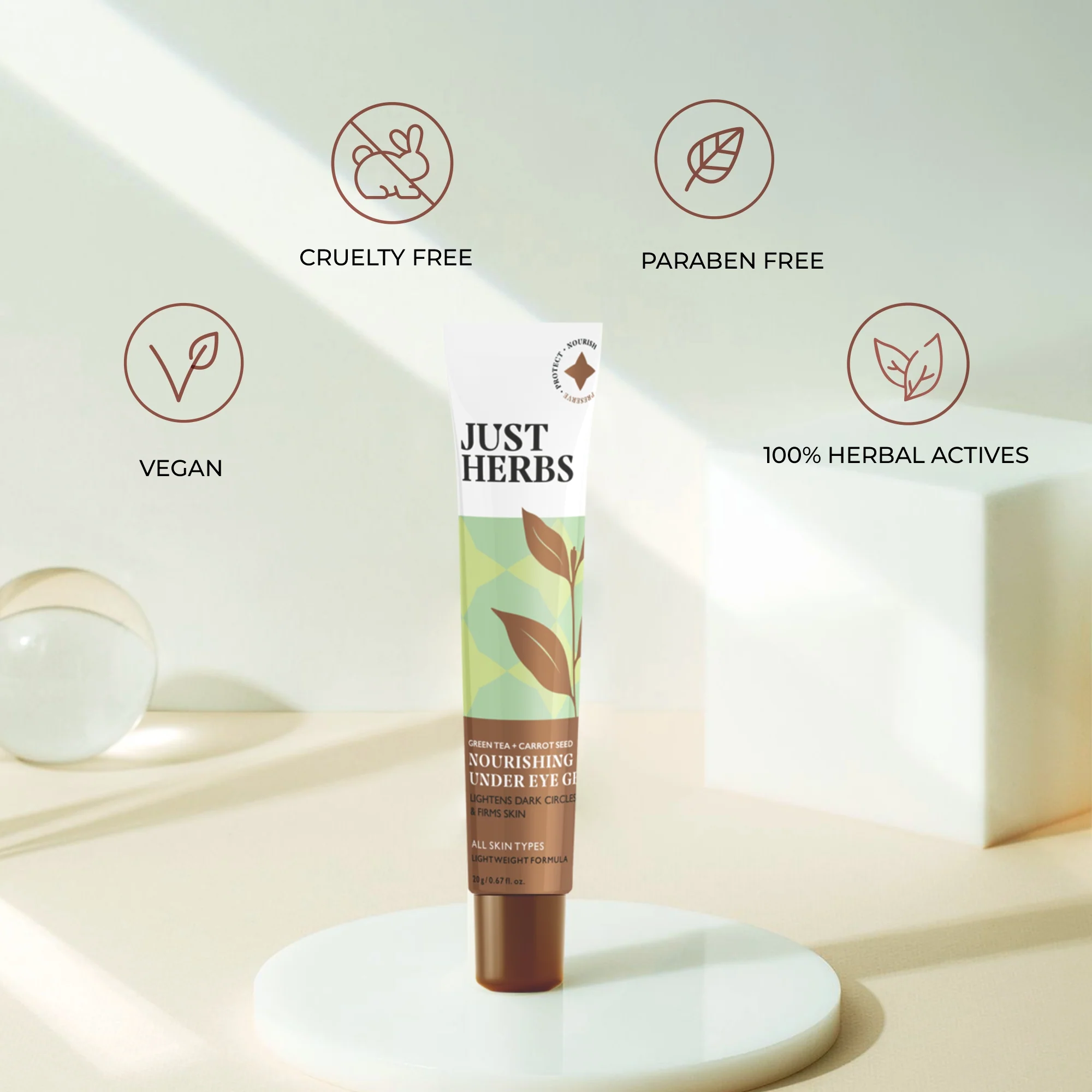 Nourishing Under Eye Gel with Green Tea and Carrot Seed - Image 7