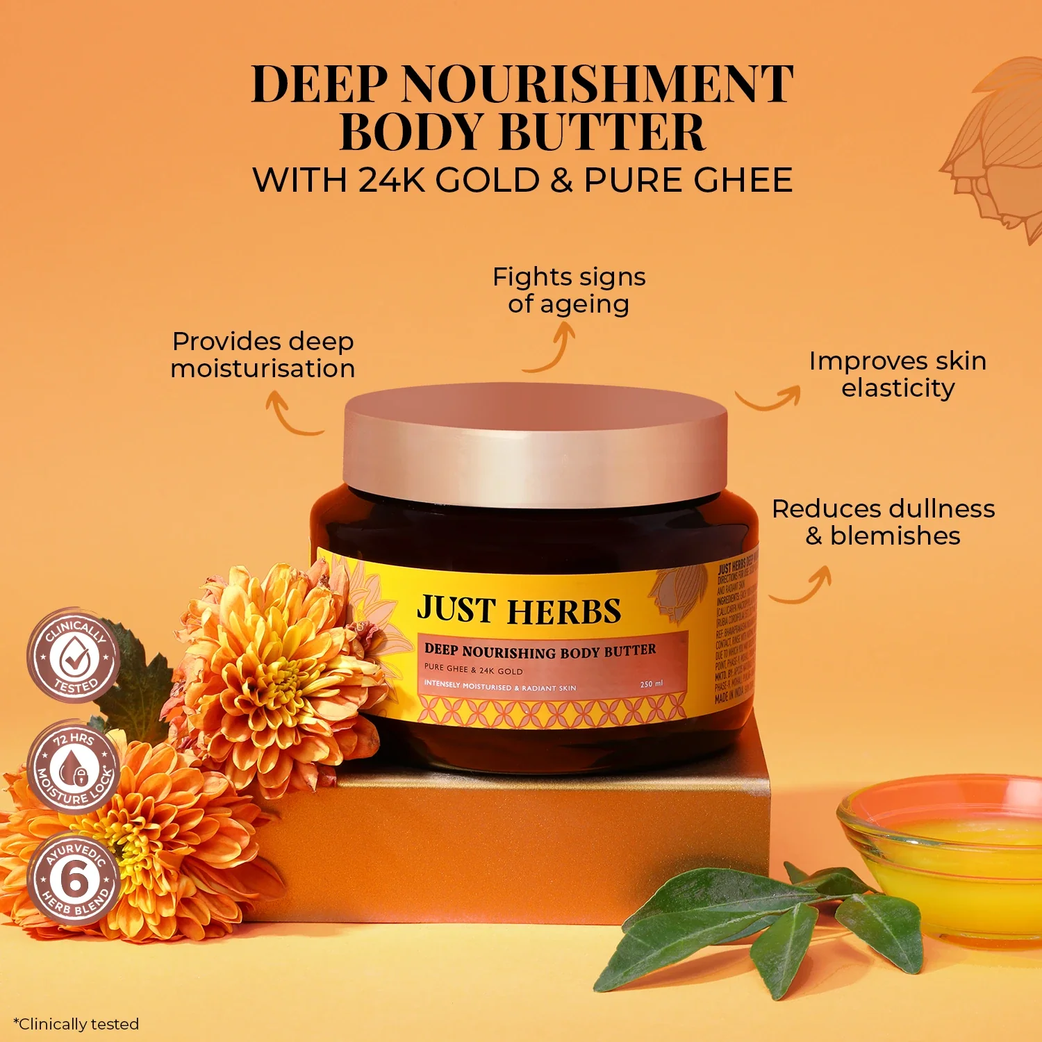 Pure Ghee & 24K Gold Deep Nourishing Body Butter - Image 3