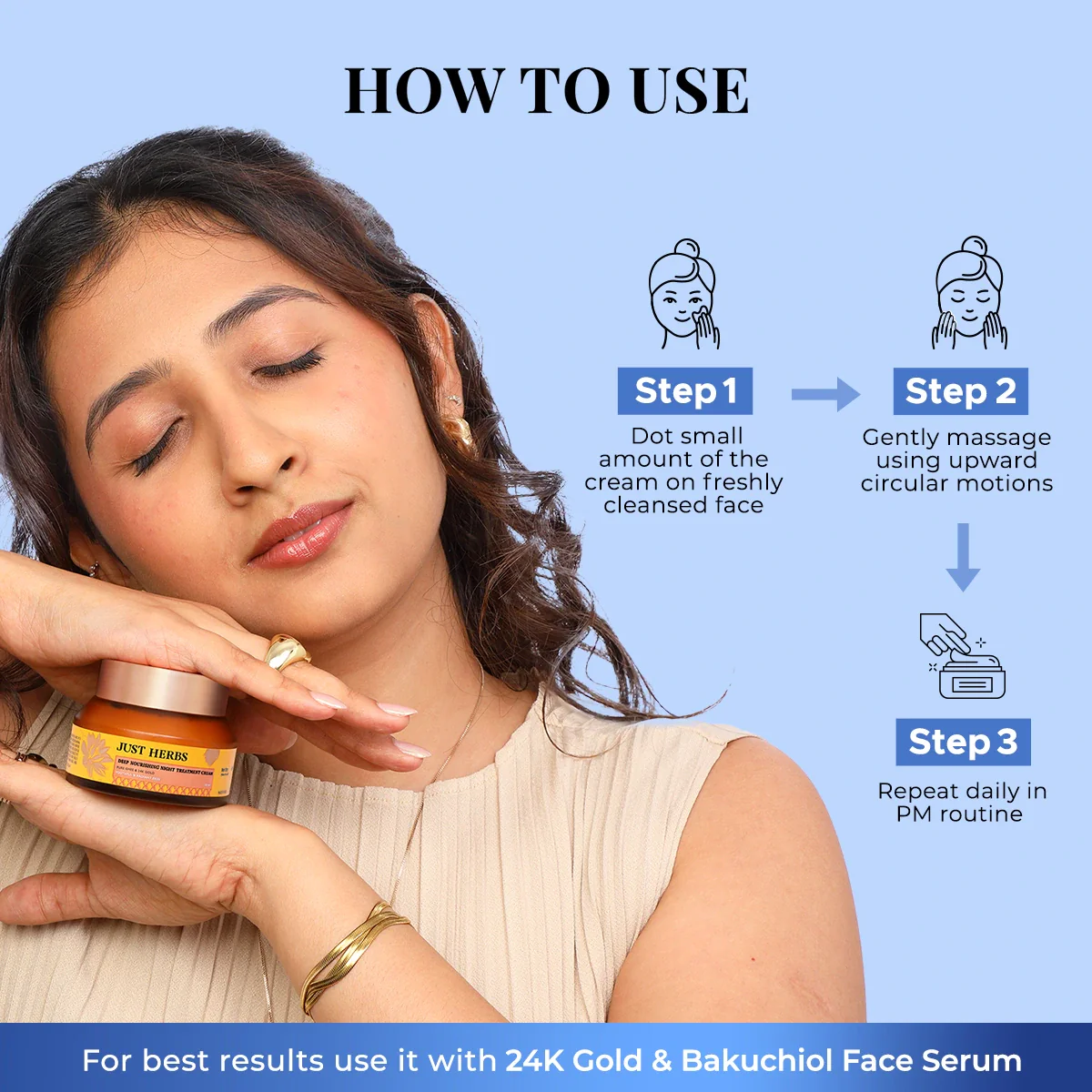 Pure Ghee & 24K Gold Deep Nourishing Night Treatment Cream - Image 7