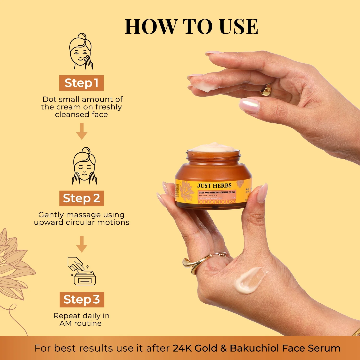 Pure Ghee & 24K Gold Deep Nourishing Souffle Cream - Image 7