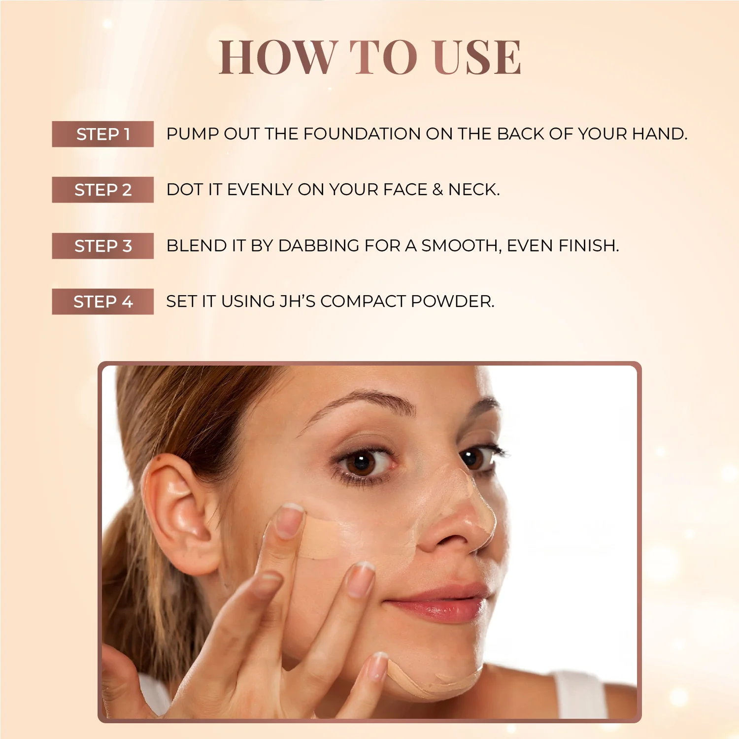 Serum Foundation Dewy Finish SPF30+ Tube with Rosehip and Rice Starch - Image 12