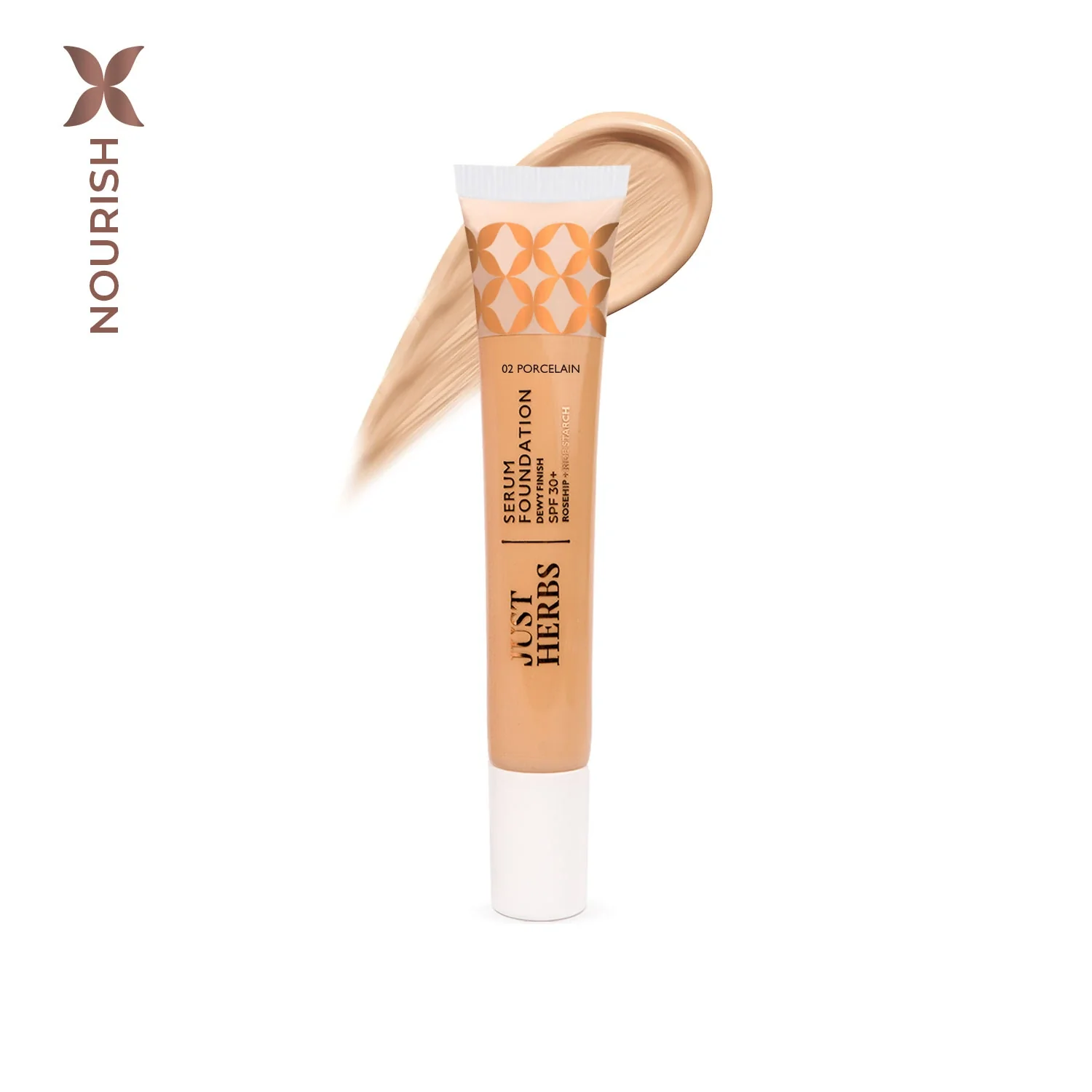 Serum Foundation Dewy Finish SPF30+ Tube with Rosehip and Rice Starch - Image 4