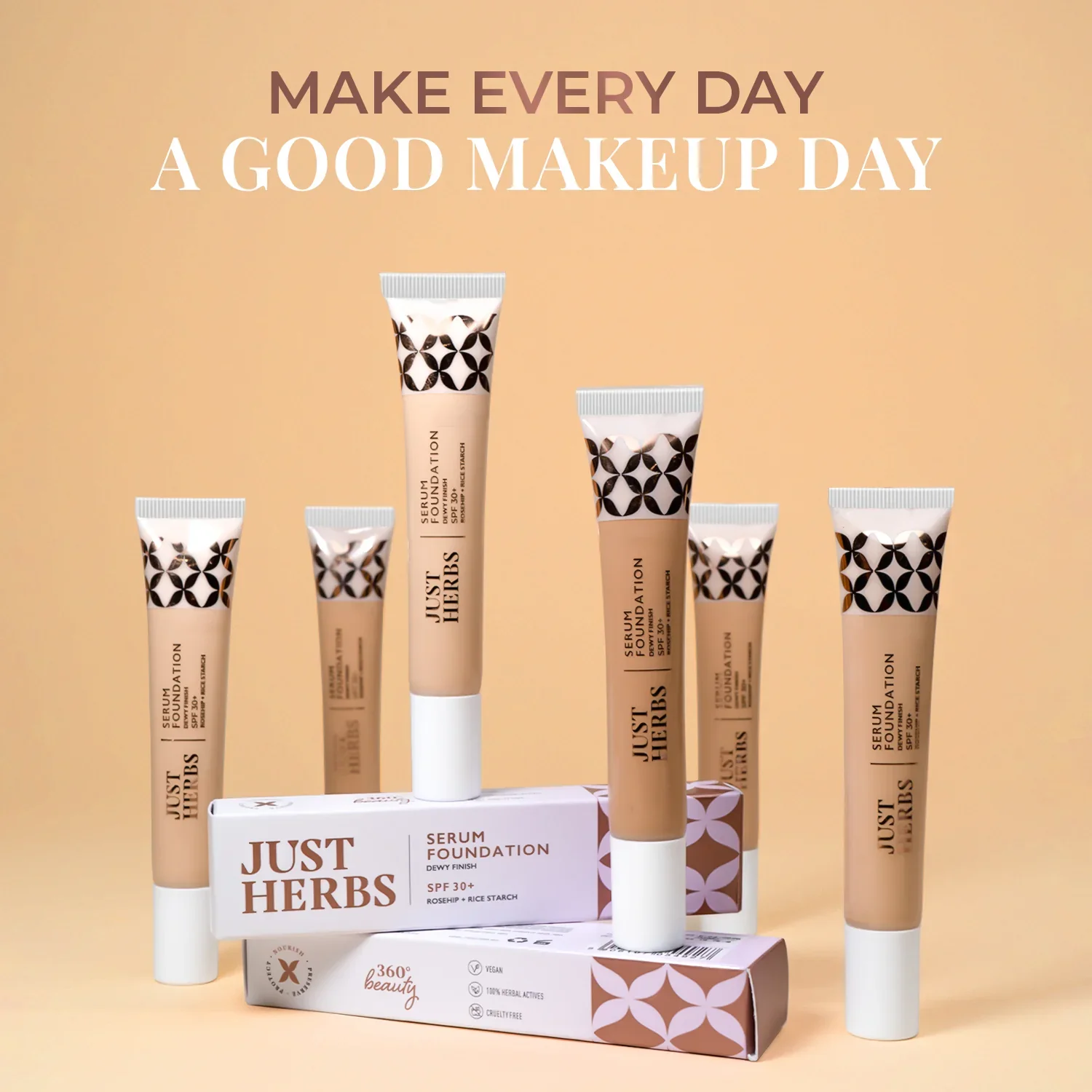 Serum Foundation Dewy Finish SPF30+ Tube with Rosehip and Rice Starch - Image 7