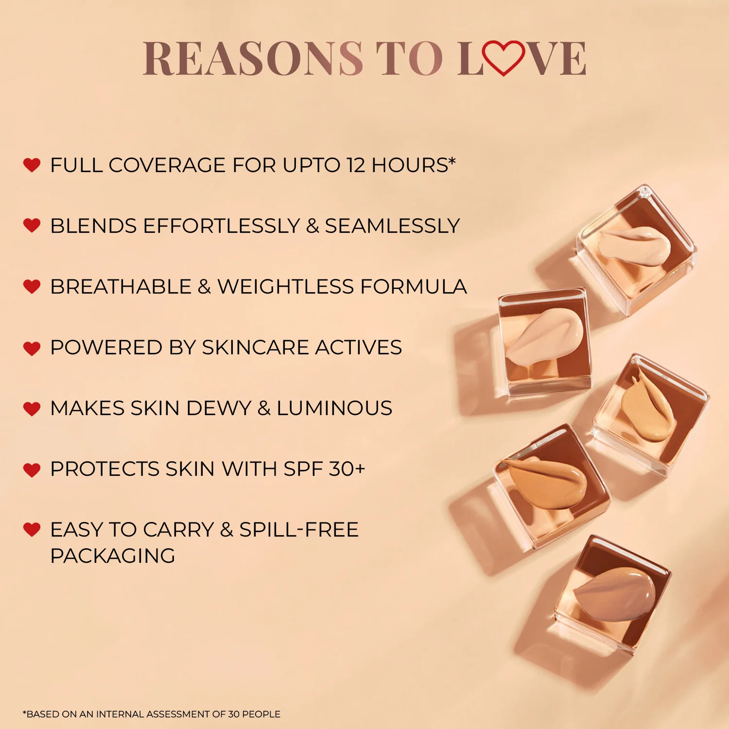 Serum Foundation Dewy Finish SPF30+ Tube with Rosehip and Rice Starch - Image 9