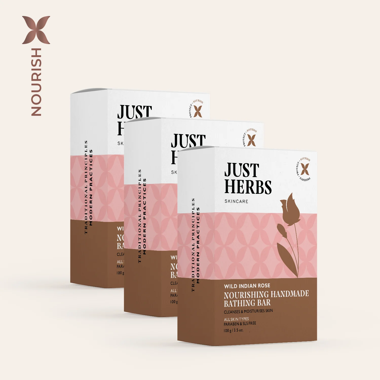 Wild Indian Rose Nourishing Handmade Bathing Bar - Image 3